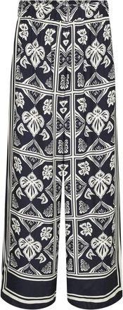 Mos Mosh Wijde broek - Dames - Wijde Broeken - Blauw - M - Broeken