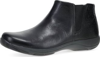 Dansko Womens Sherry Ankle Bootie In Black Waxy Burnished