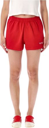 Sporty & Rich Korte Broeken, Dames, Rood, L, Katoen, Modern Disco Short