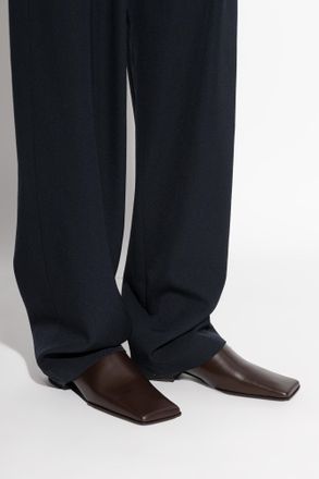 Alaia Leather Heeled Shoes, Womens, Brown