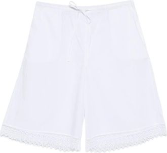 The Nina Studio Lace-detail Drawstring Shorts