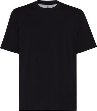 Brunello Cucinelli Crew-neck T-shirt in Black at Nordstrom, Size Xxx-Large Eu