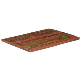 Berkfield Home Table Top 100x80x2.5 cm Rectangular Solid Wood Reclaimed in Brown