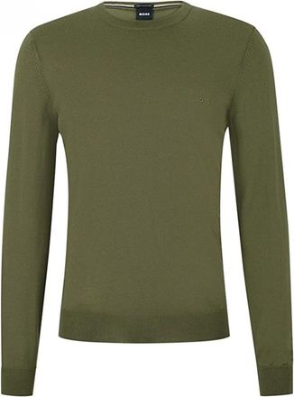 HUGO BOSS Round-neck Truien - Heren - Ronde hals truien - Groen - S - Truien & Vesten