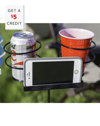 Sunnydaze Dual Outdoor Drink Holder Stakes Phone Tray & Beverage Holder (2) with $5 Credit