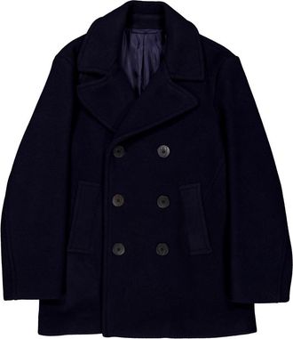 Burberry Double-Breasted Wool Peacoat, Brand Size 46 ( US Size 36 )