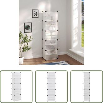 vidaXL Organizzatore scarpe - Scarpiera Trasparente 44x31,5x153,5 cm in PP