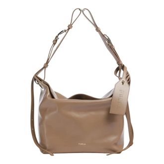 Furla Ginevra M Schoudertas - Dames - Tassen - Bruin - Maat: ONE Size Leer