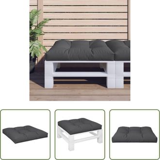 vidaXL Cuscino da giardino - Cuscino per Pallet Nero 70x70x12 cm in Tessuto