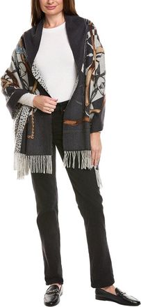 La Fiorentina Equestrian Print Cashmere & Wool-Blend Wrap