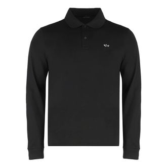 Paul & Shark Cotton Piqu&eacute; Polo Shirt - male - Paul & Shark - Polo Shirts - Black - 2XL - Tops