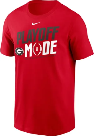 Nike Georgia 2025/26 College Football Playoff Bound Pass Protection Nike Mens College T-Shirt in Red | N19965NGD2-44W