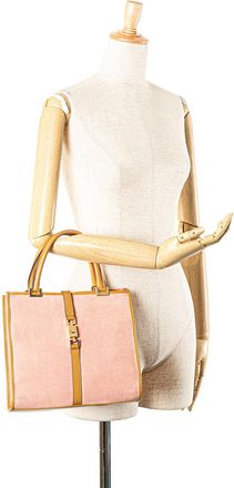 Gucci Pre-owned Womens Suede Leather Tote Bag - Coral - One Size