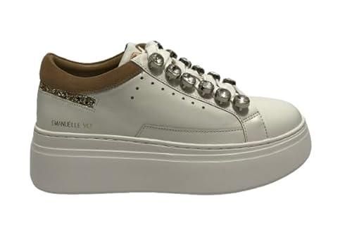 Sneaker Donna Emanuélle Vee Arcade - Marrone/bronzo Con Strass, Tacco 5 Cm, Comode E Trendy