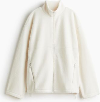 H&M Jacke aus Teddyfleece - White