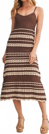 Mustard Seed Crochet Cami Dress In Chocolate
