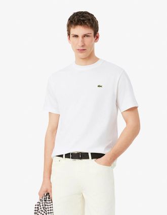 Lacoste Mens Lacoste Mens Classic Fit Cotton Jersey T-Shirt - White 001 - Size: 38