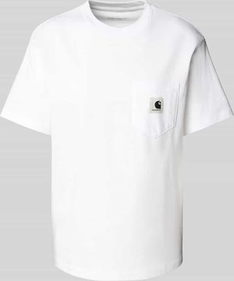 Carhartt Work in Progress T-Shirt mit Rundhalsausschnitt und Brusttasche in Weiss, Größe XS