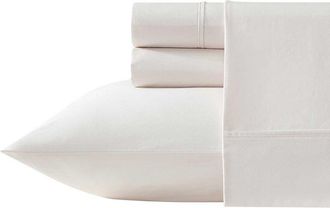 Vera Wang Vw Solid Egyptian Cotton Percale Sheet Set
