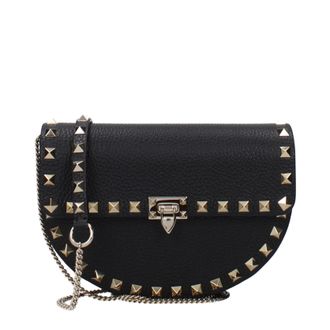 Valentino Garavani Damens Umh&auml;ngetaschen Leder Schwarz