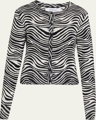SPRWMN Leopard Cashmere Baby Cardigan