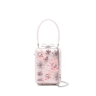 Self Portrait Floral Embellished Top Handle Tote Bag