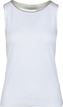 Fabiana Filippi White Stretch Cotton Top