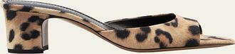 PARIS TEXAS Lara Leopard Slide Mule Sandals