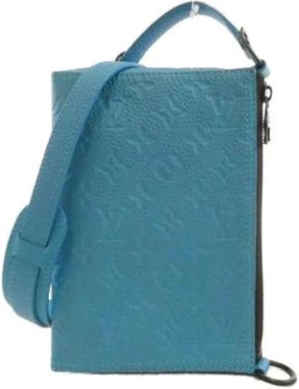 Louis Vuitton Pre-owned Cross Body Bags, female, Blue, Size: ONE SIZE Pre-owned Triangle Messenger Shoulder Bag