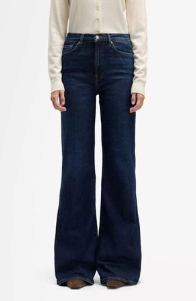 7 For All Mankind Modern Dojo High Waist Flare Jeans in Bluecrest at Nordstrom, Size 28
