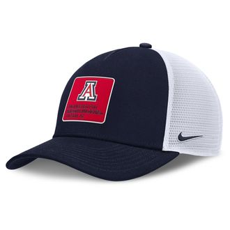 Nike Arizona On-Field Rise Engineered Nike Mens College Trucker Adjustable Hat in Blue | NC97044PUAN-RMZ