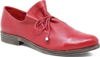 Django & Juliette Kotty Lace Flat in Dark Red Leather at Nordstrom, Size 39
