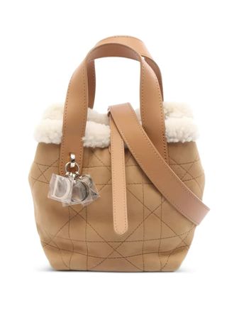 Dior 2020s DiorAlps Toujours kleine shopper met mouton canage - Beige
