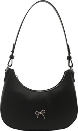 Generic Crescent Shoulder Bag PU Leather Hobo Handbag Trendy Clutch Bag Y2k Tote Bag Purses Underarm Purse for Women Girls (Black)