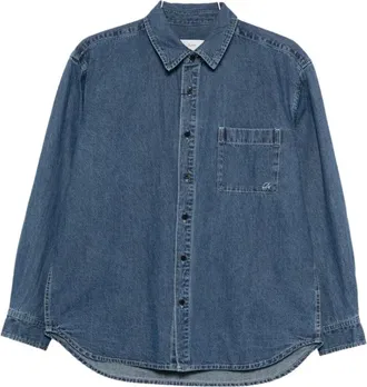 Dunst Overhemden, Dames, Blauw, L, Denim, Denim Overhemd