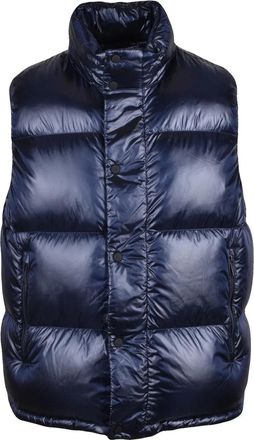 Add Shiny Down-Filled Gilet With Integrated Hood And Quilted Design