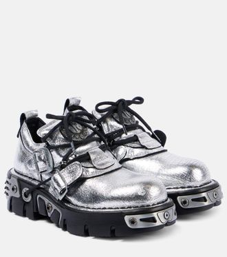 Paco Rabanne x New Rock embellished leather boots