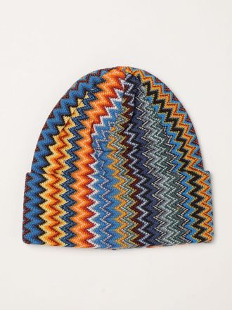 Missoni Multicolour Zig-Zag Pattern Wool Blend Beanie Hat