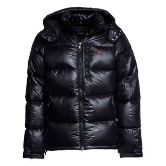 Polo Ralph Lauren Glanzende Pufferjas - Heren - Gewatteerde jassen - Zwart - S - Leer - Jassen