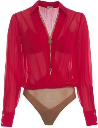 Elisabetta Franchi Mujer, Camisetas, Rojo, Talla: S