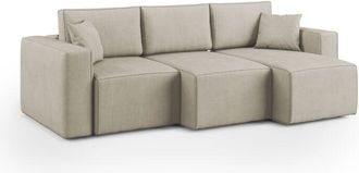 Divani.Store Morfeo Sof&aacute; Con Asiento Extra&iacute;ble En Tela Impermeable 245 Cm Beige