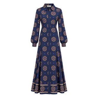 iBlues Ibleffetto Jurk - Dames - Jurken - Blauw - Maat: S Viscose