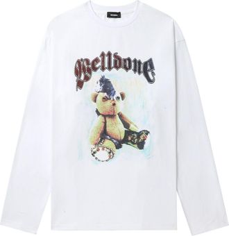 We11done Bear-print sweatshirt - White