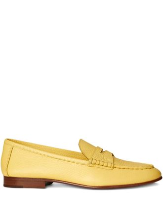 Polo Ralph Lauren pebbled-leather loafers - women - Calf Leather/Calf Leather/Calf Leather - 8.5 - Yellow