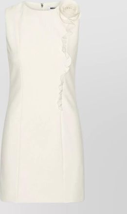 Rotate crepe flower appliqu&eacute; mini dress