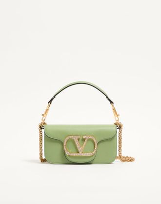 Valentino Garavani Borsa Piccola A Spalla Valentino Garavani Loc&ograve; Con Logo Gioiello Donna MENTA/CRYSTAL UNI