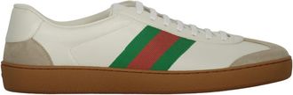 Gucci Lage sneakers van leer - Heren - Sneakers - Wit - 43 EU - Leer - Schoenen