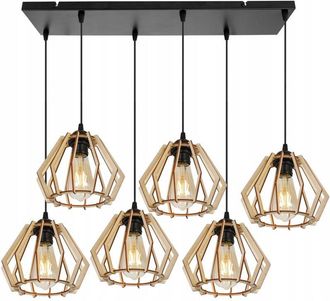 OEM L&aacute;mpara De Techo Colgante Led Moderna De Madera