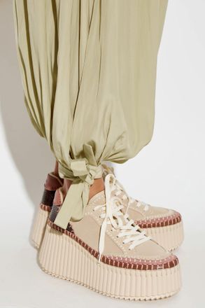 Chlo&eacute; Sport Shoes Nama With Wedge Heel, Womens, Beige