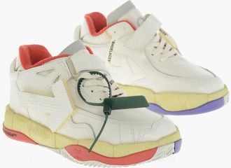 Off-white Leather And Cotton Low-Top Sneakers PUZZLE size 37